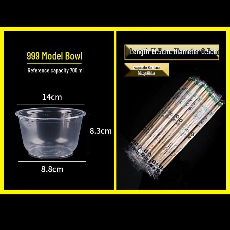 Disposable Plastic Bowl and Chopstick Set