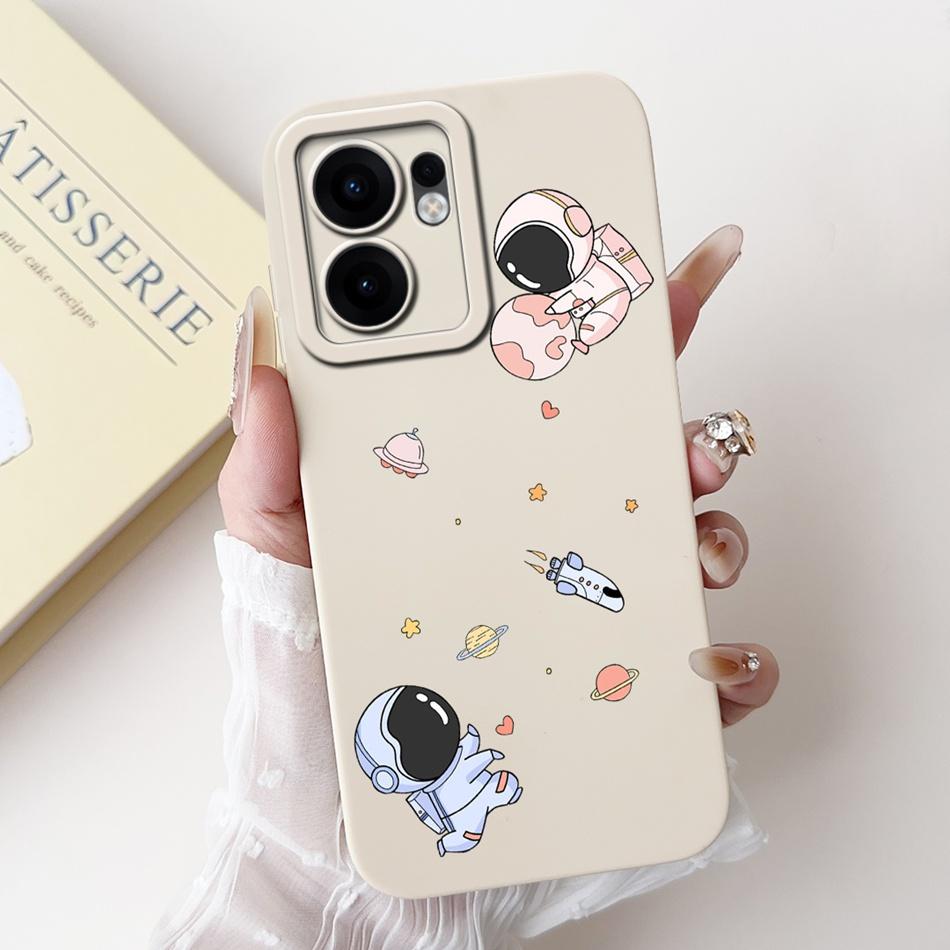 For OPPO Reno13 F 4G 5G Reno13 Pro Cute Cartoon Astronaut Cat Phone Case Reno 13F 13 13Pro Soft Silicone Shockproof Cases
