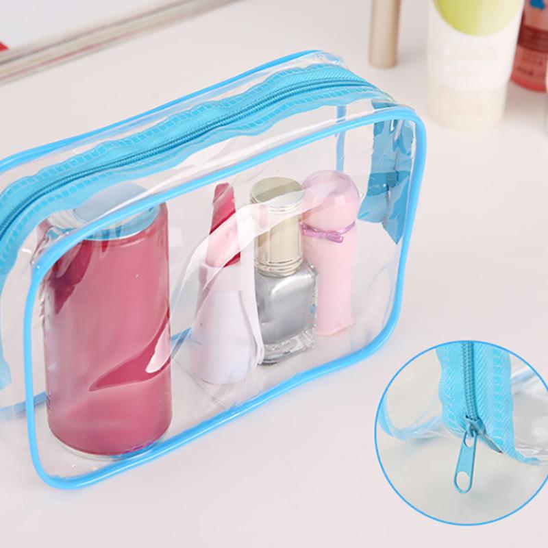 Travel Storage Toiletry Organize Women Waterproof Pvc Cosmetic Portable Bag Transparent Zipper Make Up Case Female Wash Kit