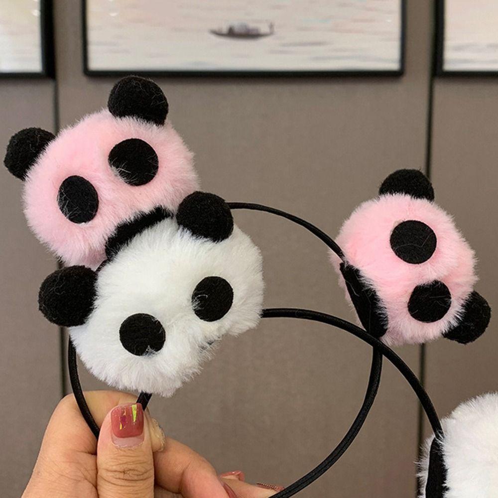Animal Doll Plush Hair Band Chinese Style Hair hoop Sweet Panda Headband  Streetwear