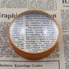 Magnifying 4x 72mm Lens Semicircular Crystal Tabletop Magnifying Glass for and Stylish Desk Birthday Celebration Gold Glass, Magnification, Diameter,