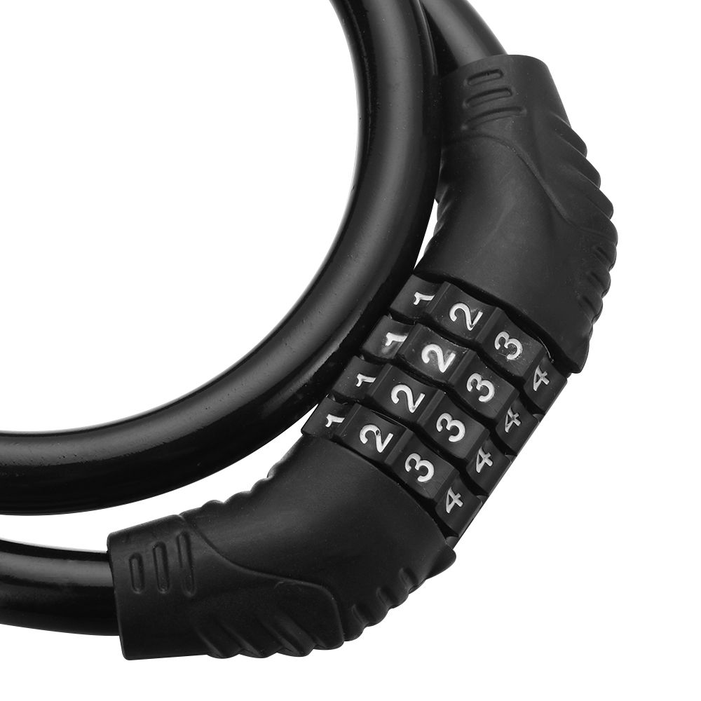4 Digit Strong Heavy Duty Cycle Security Bicycle Lock Combination Number Bike Lock Password Resettable Padlock Bike Accessories