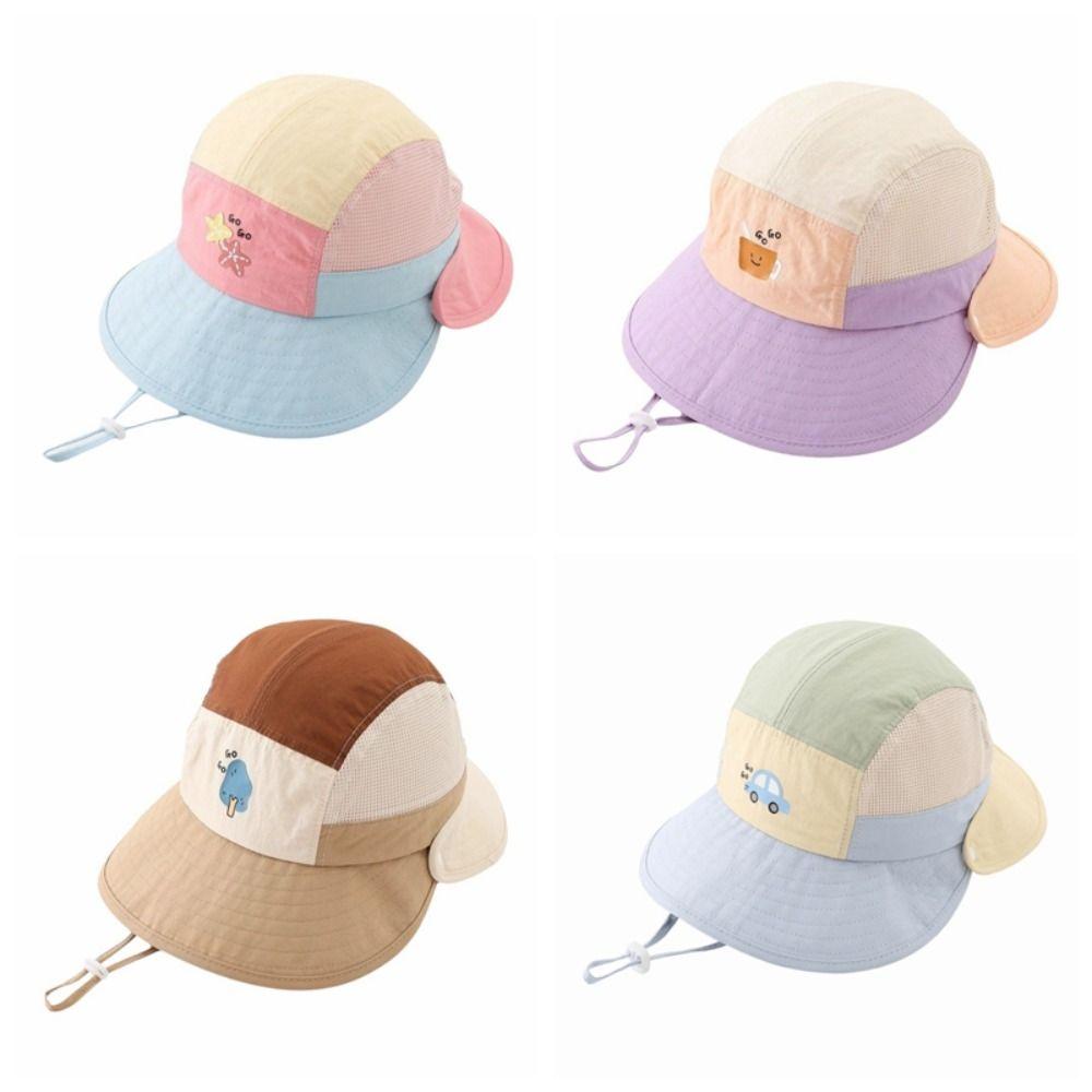 Quick-dry Cartoon Bucket Hat Car Children's Fisherman Hat Breathable Summer Kid Sun Hat Boy