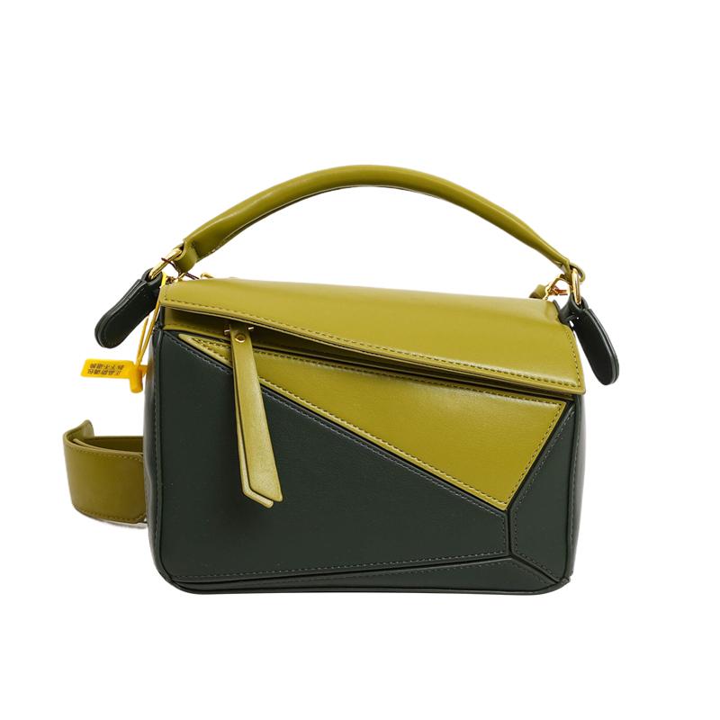 New Women's Handbag Geometric Contrasting Color Shoulder Bag Crossbody Bag Ladies Designer Luxury Bag  Sac De Luxe Femme