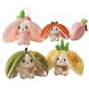 1Pc 13Cm Kawaii Rabbit Peluche Toy Funny Rabbit Turn To Fruit Dolls Lovely Strawberry Pineapple Durian Contain Bunny Plushie Toy