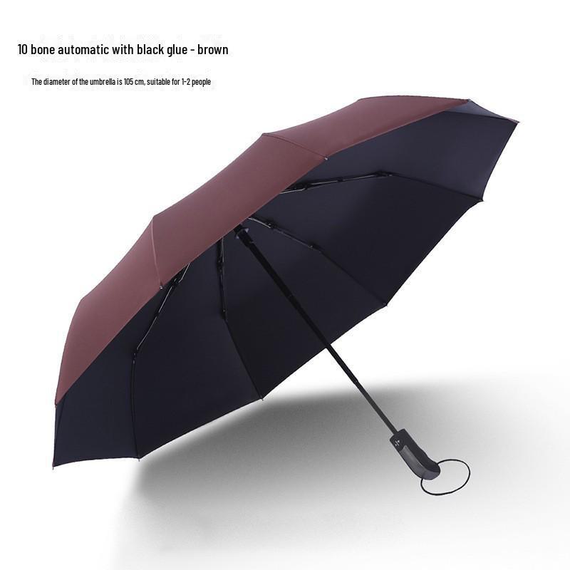 Pánský retro černý skládací slunečník – Unisex, vzor novin.