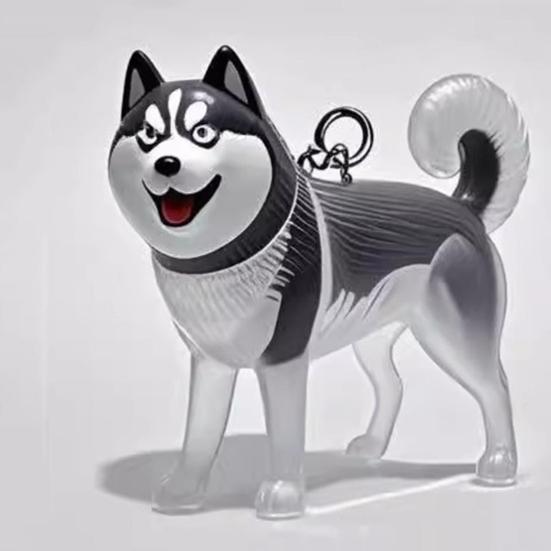 Psí klíčenka Personalizovaná památka na mazlíčka Průhledná akrylová skořápka Corgi Pomeranian Buldok Lehká klíčenka s plemenem psa