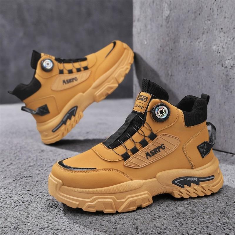 

Модные мужские кроссовки для ходьбы, уличная обувь для альпинизма и пешего туризма, высокие, противоскользящие, для бега, повседневная спортивная обувь, дышащая рабочая обувь 39 хаки