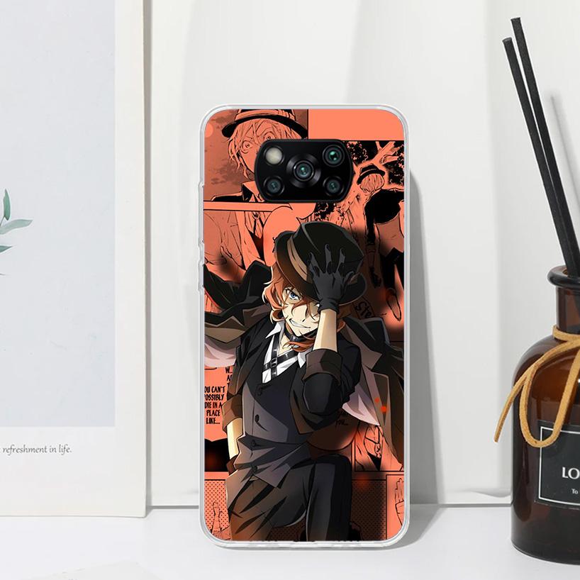 Bungo Stray Dogs Manga Phone Case For Xiaomi Poco X7 X6 X5 M7 M8 Pro F7 Ultra Redmi 15C 15 13C 13 12C 12 10 10C 10A Art Fundas P