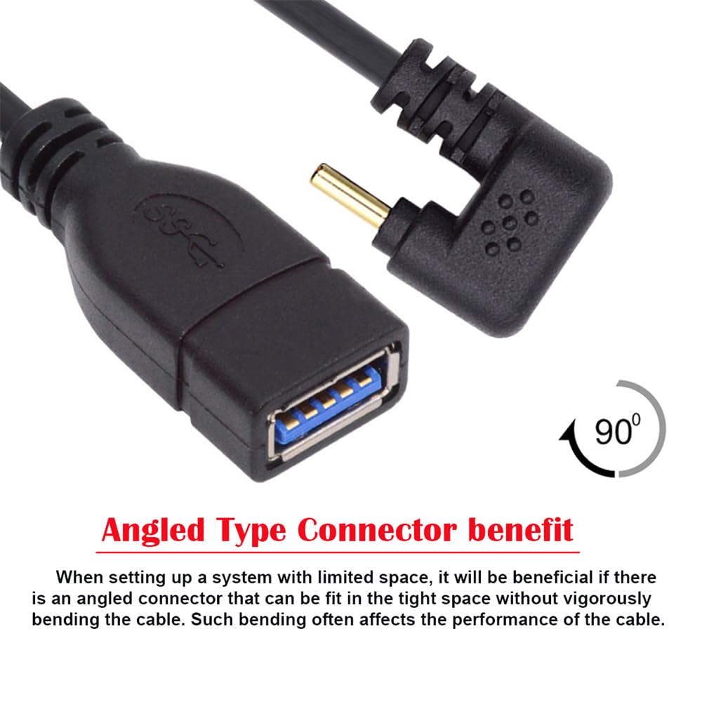 Xiwai 90 Degree USB Male To USB Female 10Gbps OTG Data Power Inverted U Back Angle USB-C Type-C 3.1 3.0-A Adapter, Cable, 30cm, Shape,