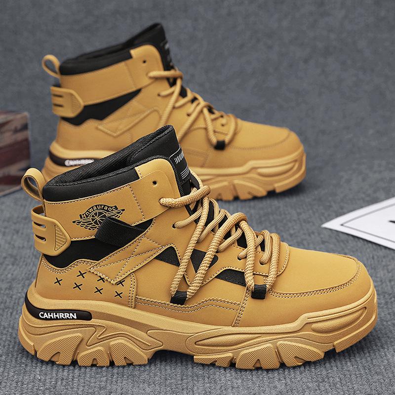 Martin boots men's autumn and winter 2024 new tooling casual locomotive boots high-top men's tooling wear-resistant labor insurance shoes