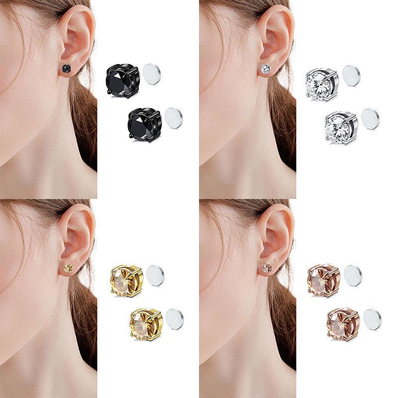 Zircon Magnetic Non-Pierced Earrings