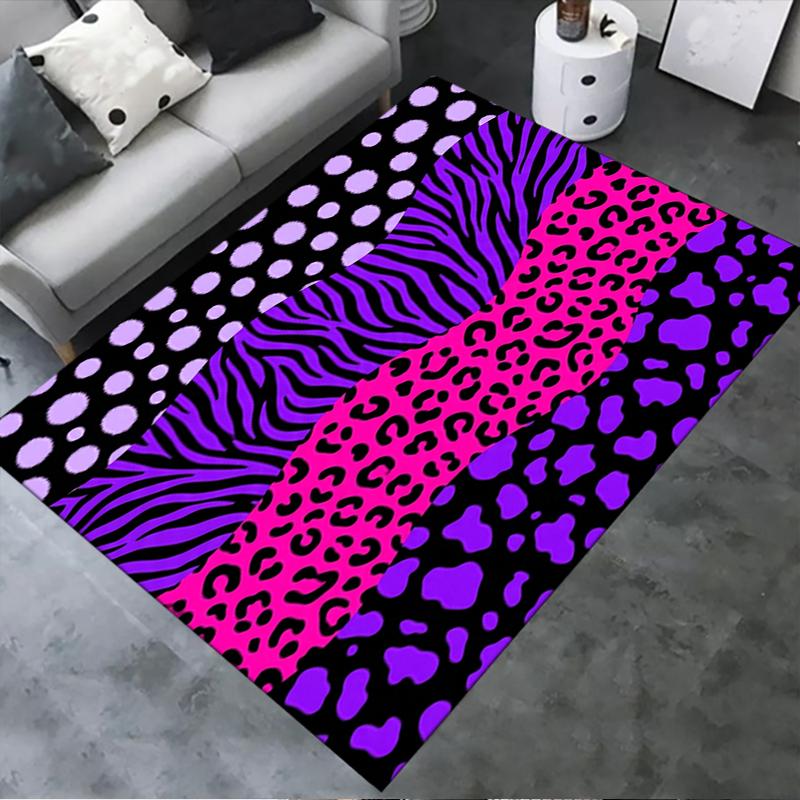 2025 New Pink Cow Print Carpet Rug for Living Room Bedroom Home Sofa Decoration,Kids play Non-slip Floor Mat30