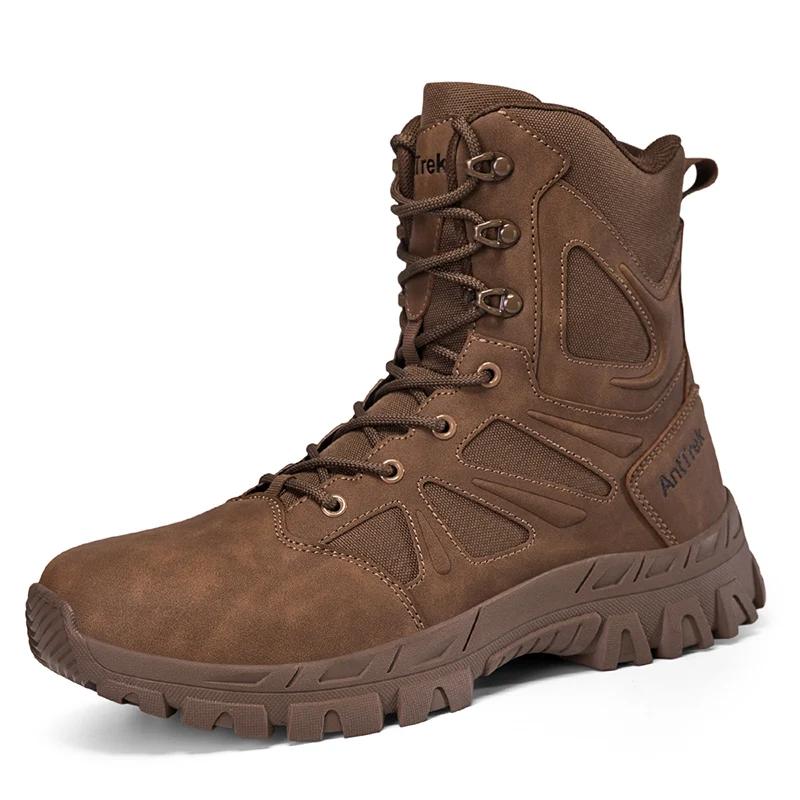 New Winter Male Waterproof Motorcycle Shoe Combat Ankle Anti-Slip Work Safety Shoes Men Tactical Boots Special Force Army Boots
