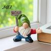 Waterproof Courtyard Statue Funny Gnome Welcome Sign Ornament, Resin Faceless Statue, Pastoral Figurine for Outdoor Garden Porch Patio Yard