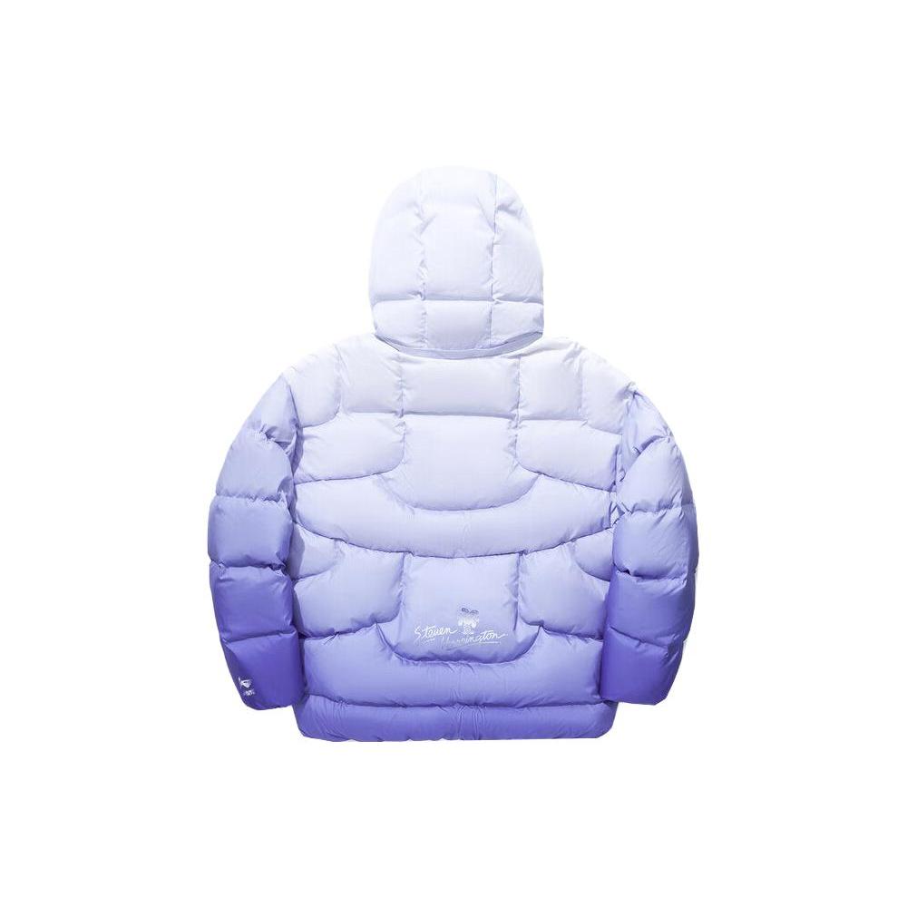 Li Ning X Steven Harrington Down Jacket Men's Standard White Shadow Purple Blue All Over Print AYMT377-2