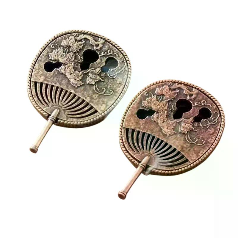 Vintage Alloy Three-Legged Incense Burner, Mini Hollow Out Censer Home Decor