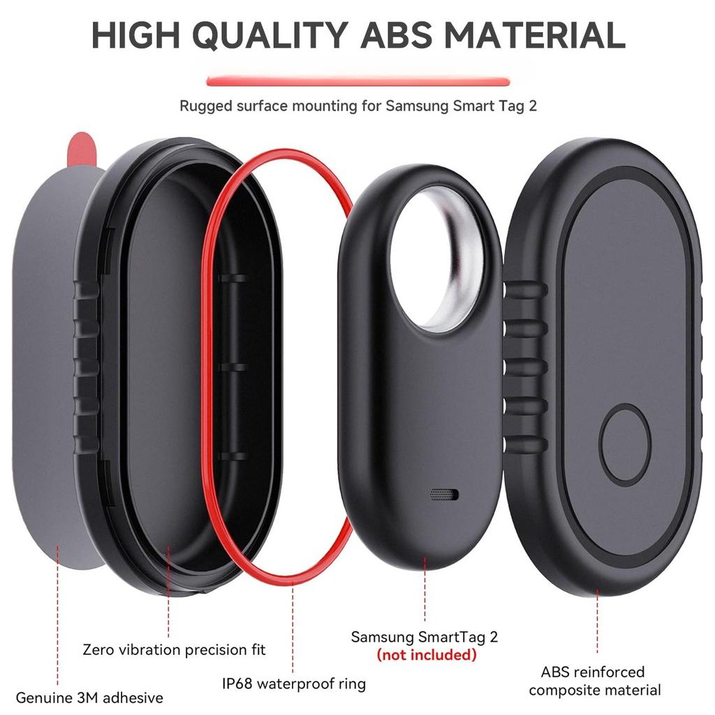 For Samsung Galaxy SmartTag2 Case Silicone Holder with Adhesive Sticker For Galaxy Smart Tag2 Holder For Wallet Luggage Car Bike
