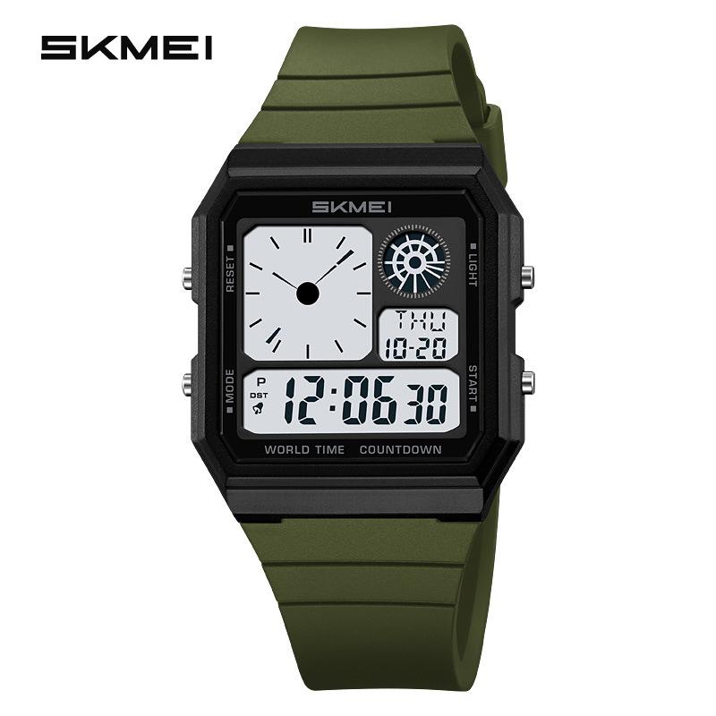Moment Beauty Fashion Men's Watch Square Outdoor Sports Electronic Watch Waterproof Student Electronic Watch