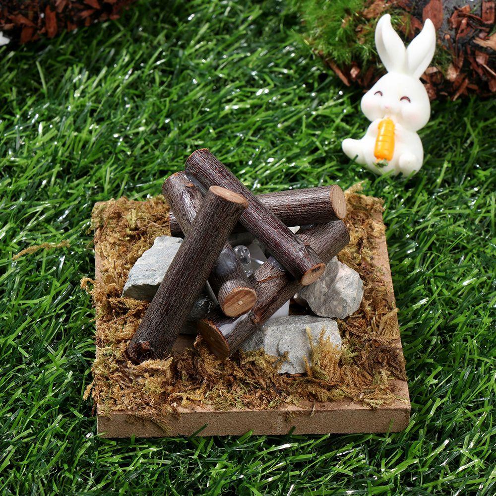 1:12 Scale Micro Landscape  Accessories Fairy Garden Decor Villa Scene Model Dollhouse Bonfire Miniatures Campfire