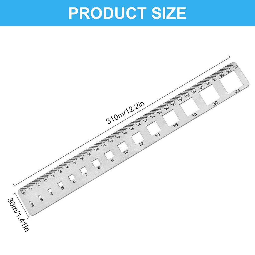 Precision Stainless Steel Ruler With Round Square Holes For Accurate Engineering Measurements 0.5mm Error Resistance