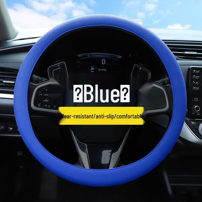 Silicone Steering Wheel Cover – Thin, Soft, Non-Slip, Sweat-Absorbent, Universal, All-Season.