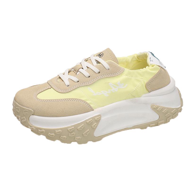 Kleine Männer dicksohlige erhöhende Mode Papa Schuhe Damen 2025 Sommer vielseitige Muffin weichsohlige Stoff atmungsaktive Freizeitschuhe