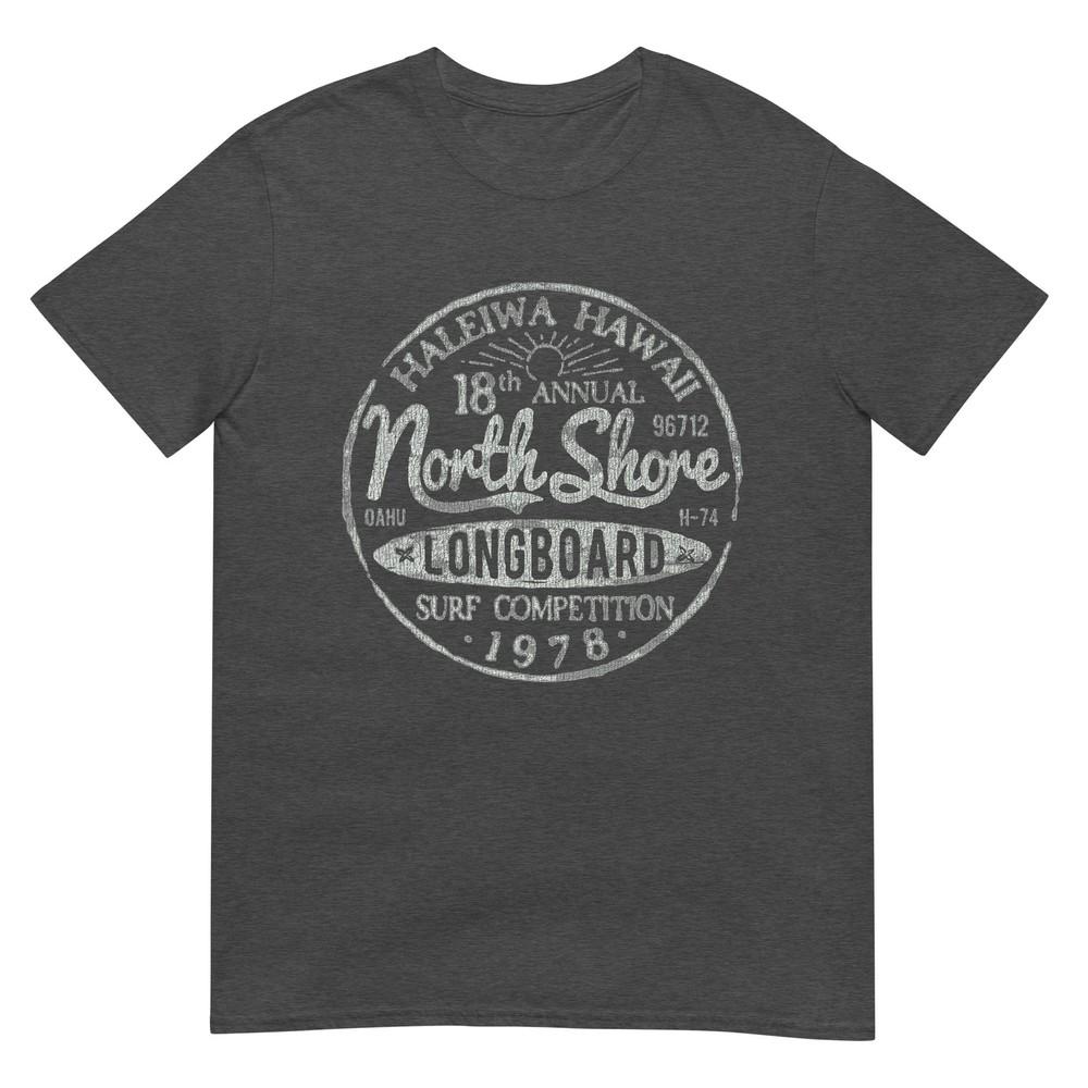 Long Board North Shore Surf Vintage Hawaii Beach Tshirt