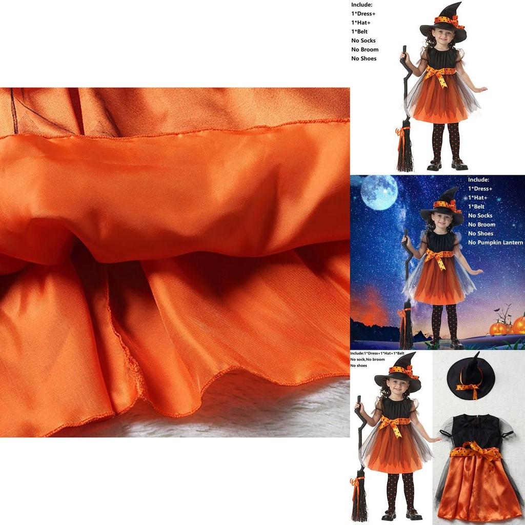 Enchanting Girls Halloween Witches Hat Fancy Dress Costume For Magical Parties