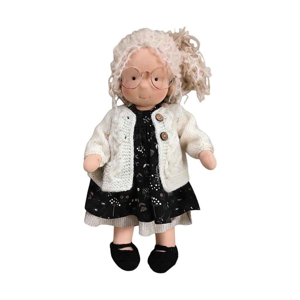 - Doll - Handmade Artist Crafted Doll With Interchangeable Outfits, DIY Dress-Up Doll For Creative Play