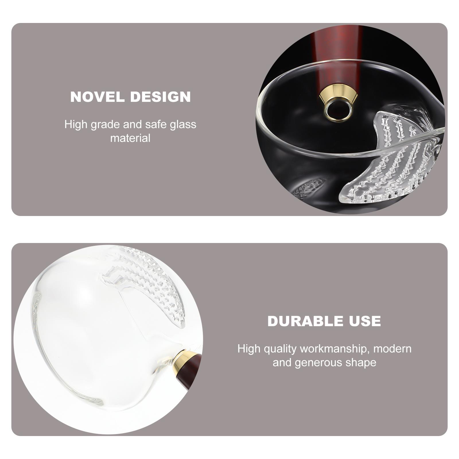 

1pc Wooden Handle Glass Tea Dispenser Cup Transparent Heat-Resistant Reusable Public Art Accessory Teaware Kitchen other
