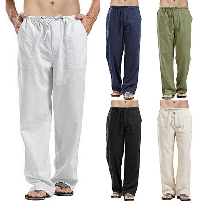 Mens Baggy Tracksuit Bottoms Joggers Straight Leg Sports Pants Loose Trousers