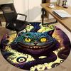 1pc Cat Fantasy Office Round Area Rug, Indoor Mat Suitable For Office, Under Office Chairs Bedroom Living Room Home Decor, Room Deco