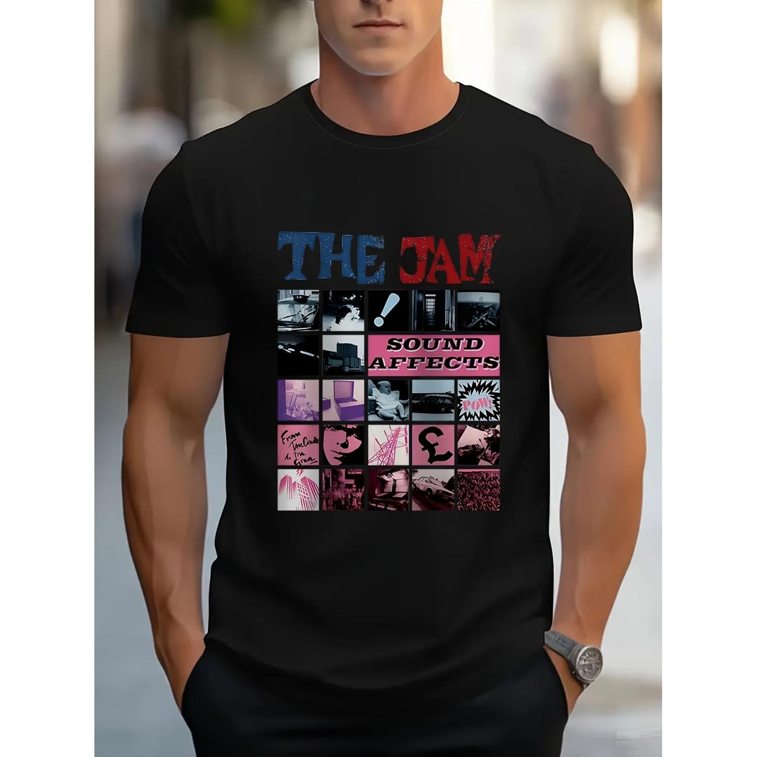 70s Rock Band The Jam Album  Retro Sound Affects  T-shirt - The Entertainment Short Sleeved Shirt S
