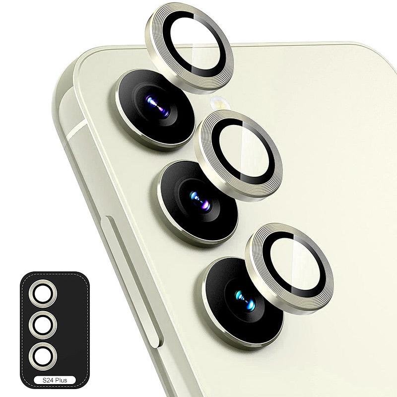 

ENKAY HAT PRINCE For Samsung Galaxy S24+ Camera Lens Protector Aluminum Alloy+Tempered Glass Lens Film Yellow