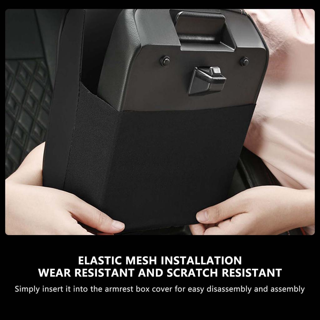 Car Armrest Box Cover Cushion Universal Arm Rest Cushion with Pocket and Tissue Box Suitable for Truck SUV Van