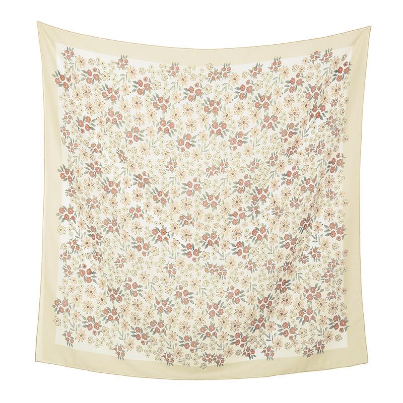 Malaysia Floral Printed 110 Square Scarf Muslim Hijab Women Elegant Shawls Ladies Casual Headscarf Turban Kerchief  Wholesale