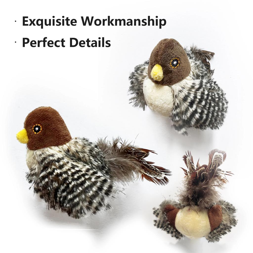 Cat interactive toy electric simulated chirping bird plush cat toy pet feather tease cat toy bird toy
