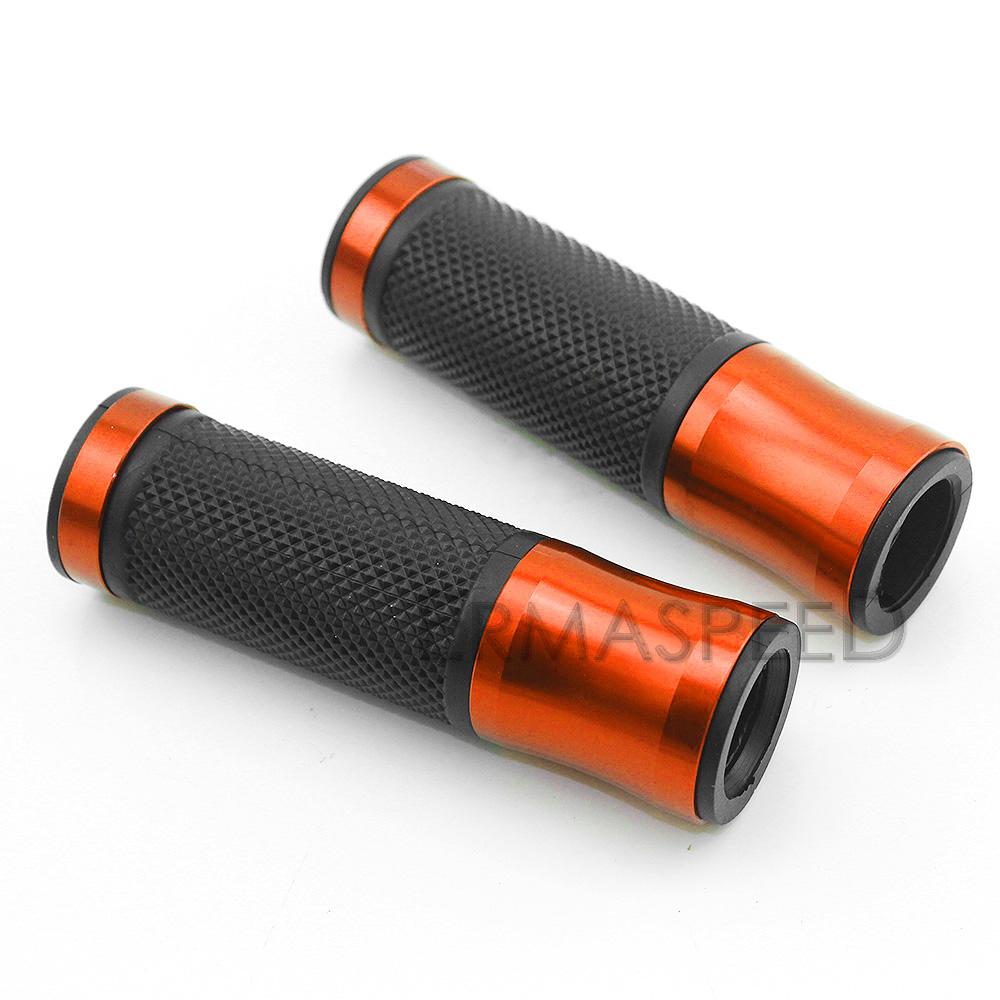 1 Pair 7/8" 22mm Universal Motorcycle Handle Grips CNC Aluminum&Rubber Handlebar Grip Moto Throttle Grip Racing Motocross