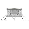 3 Bow Bimini Top with Mesh Side Panels 183 x (185 198) x 137 cm