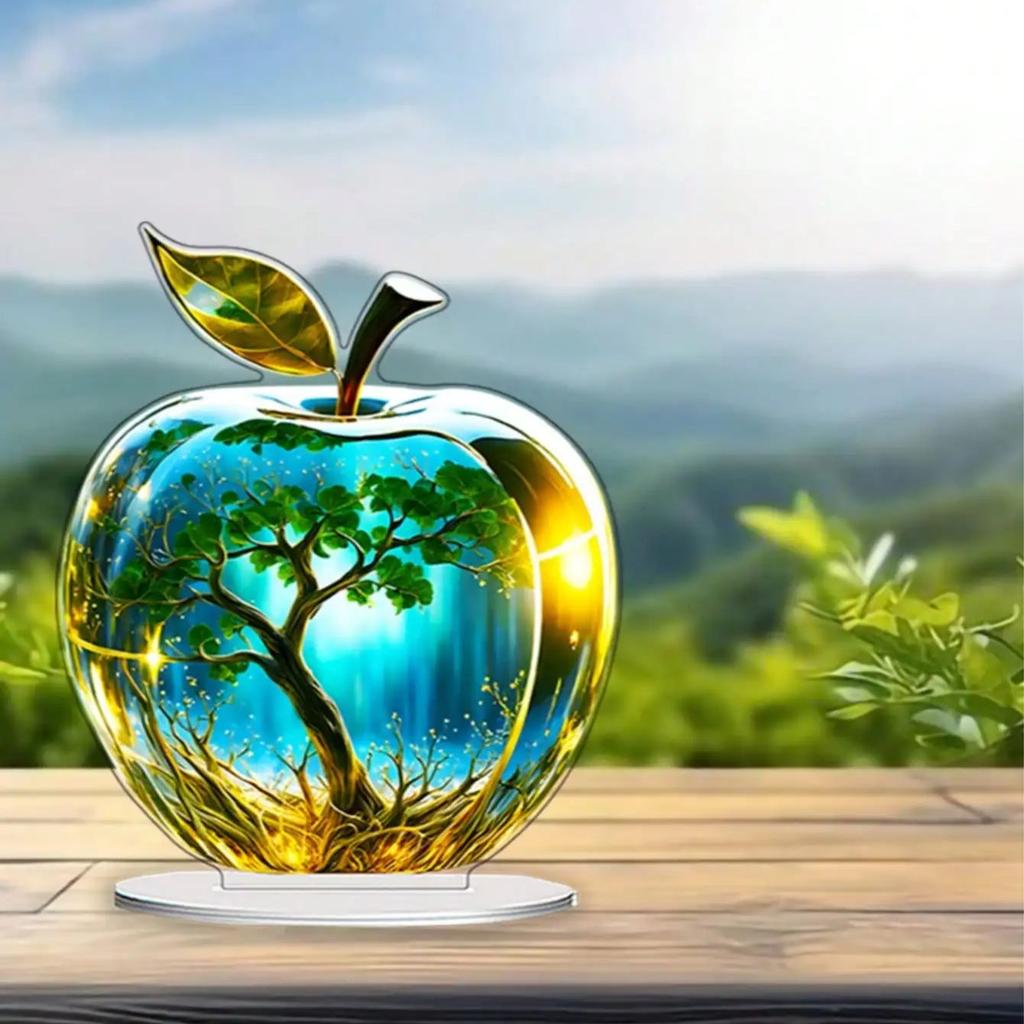 1 Sztuka Kolorowe Jabłko Kreatywna Dekoracja Biurka Mała Ozdoba do Wystroju Salonu i Sypialni