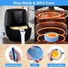 3 PCS Small Round Silicone Egg Mold Reusable 4" Sous Vide Egg Bite Maker Blue Soft Egg Bites Pan Microwave
