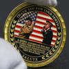 Amerikansk Vietnamveteranmedalj, minnesmynt, guldpläterad och silverpläterad, mynt, julklapp, julklappsstrumpa