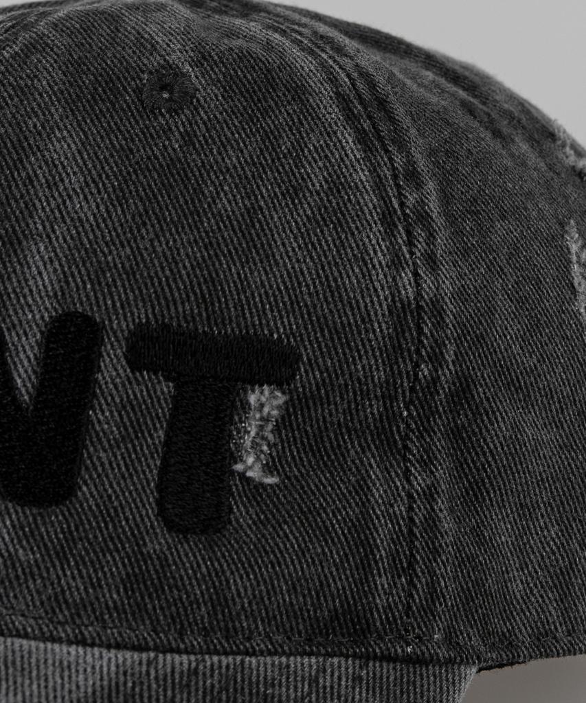 Wig Saint Damaged Pigment Ball Cap - Charcoal