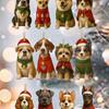 Dog Advent Calendar 2025 24Pcs 2D Dog Breeds Ornaments for Tree