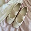 Pig nose fashion light mouth bow ballet shoes flat new single shoes women Mary Jane shoes niche comfortable