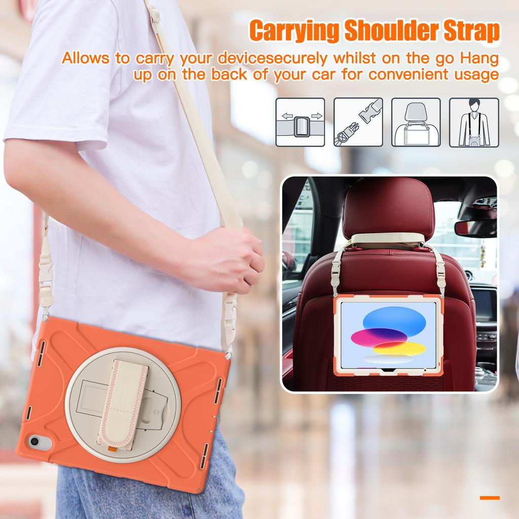 360 Rotating Stand Case Universal for IPad 2025 A16 11th 10.9 2022 10th Gen. A3354 A3355 A3356 A2757 A2777 A2696 Hybrid Cover