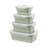 4pcs Large Capacity Silicone Lunch Box Rectangular Food Storage Container Fresh Keeping Box  Student