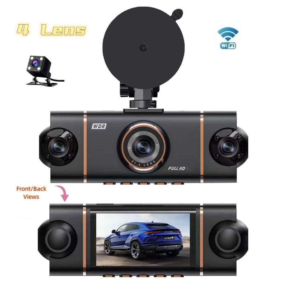 4-Channel 360 Degree Dash Cam For Cars WIFI APP Car DVR 1080P 4 Camera Lens Video Driver Recorder Rear View Camera for Vechile