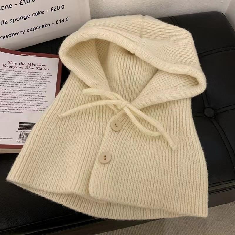 Knitted Winter Hat With Ear Warmers And Scarf For Women And Teens